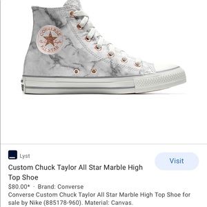 Marble Custom High Top Converse